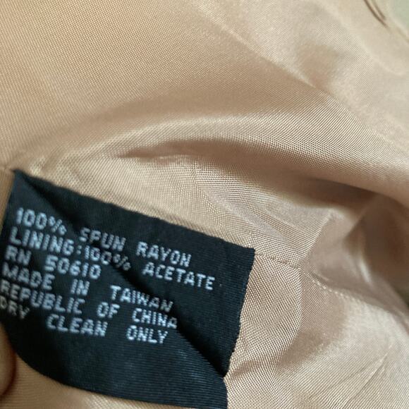 Vintage Albert Nipon Skirt Suit Womens Size 10 Light Brown Double Breasted - Picture 4 of 14